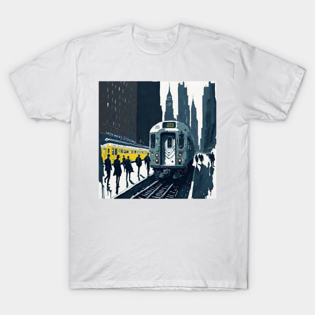 NYC Subway: The Pulse of the City T-Shirt by Nysa Design